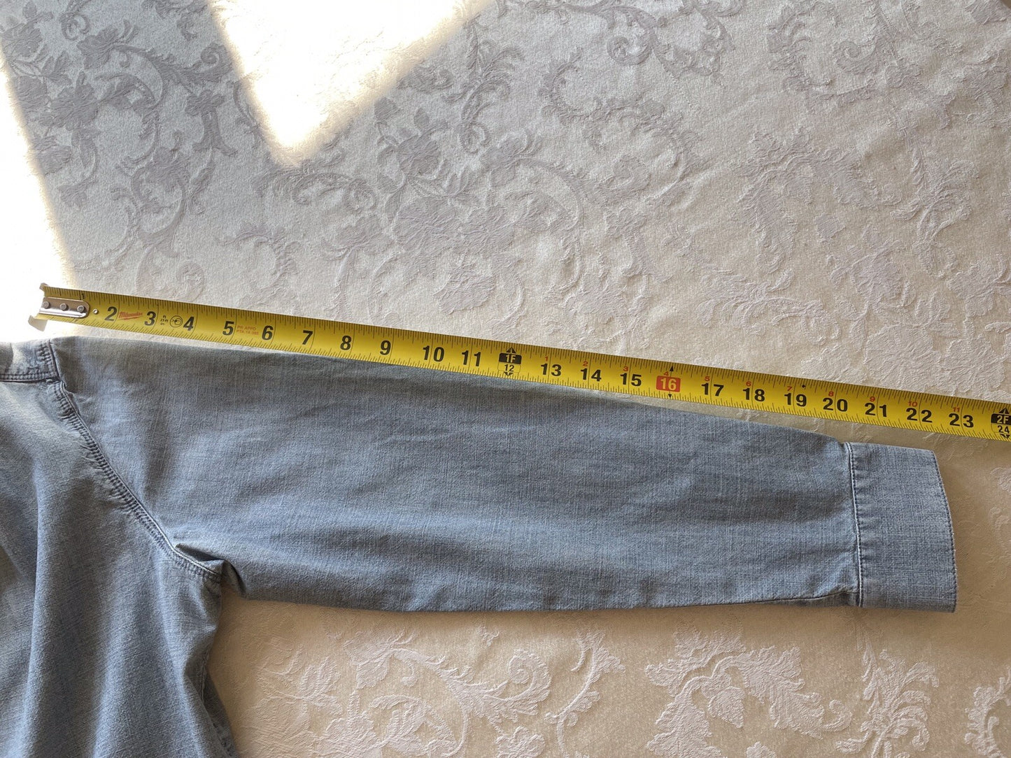 J. Jill Denim 100% Cotton Chambray Blue Button Down Shirt, XS10