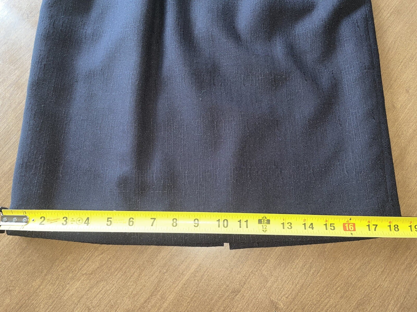 KAREN SCOTT Black Pencil Skirt w/Pockets, Size 6P7
