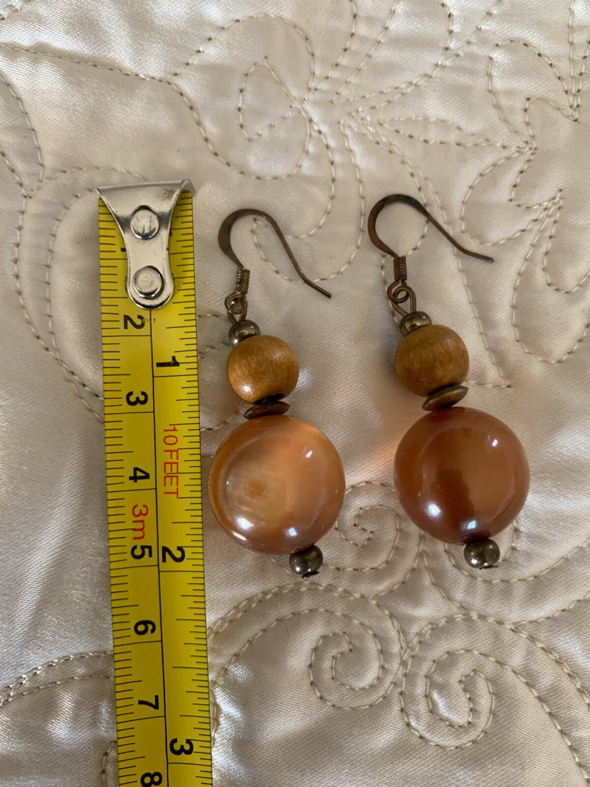 Vintage Brown Ball Earrings2