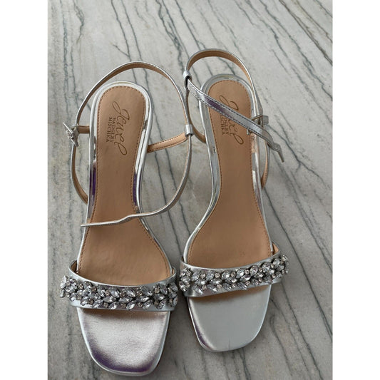 Badgley Mischka Jewel Patsy Strappy Crystal Embellished 3 inch Heel Size 7.50