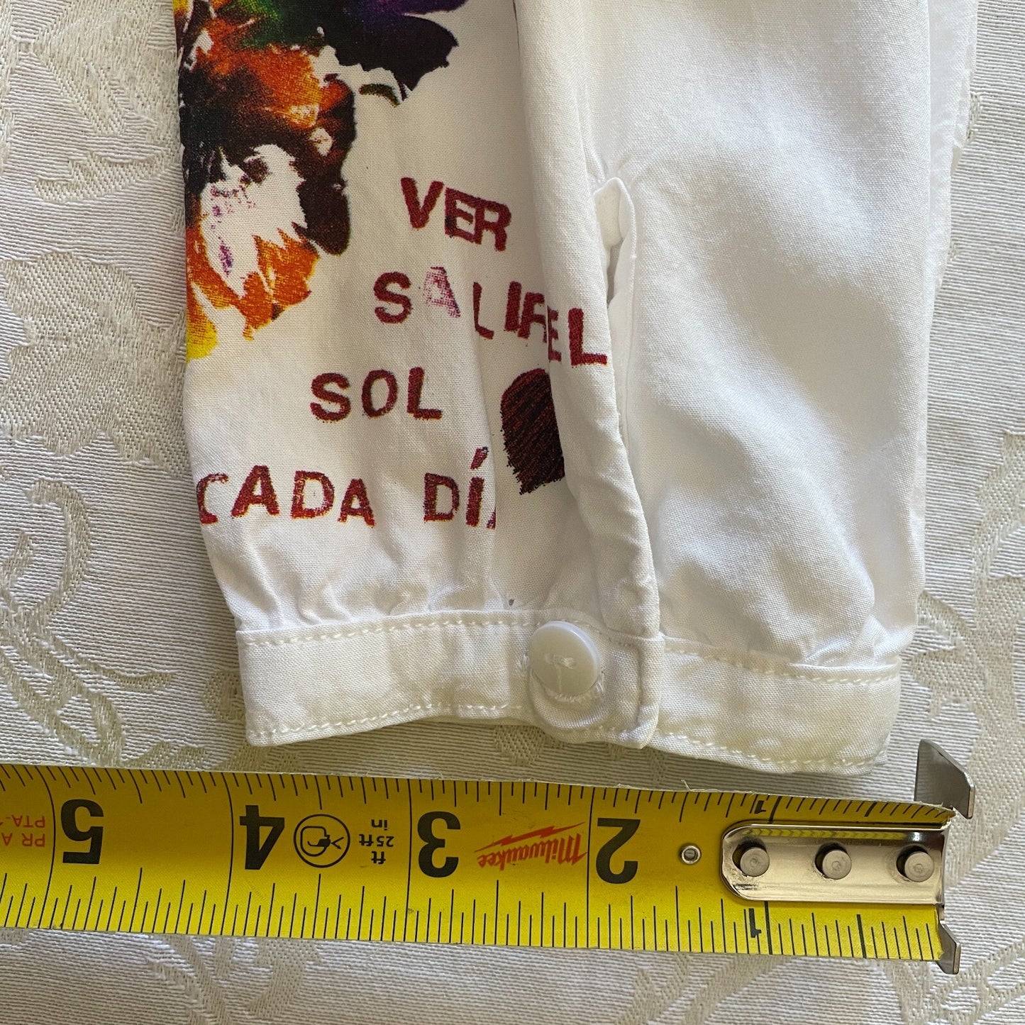 DESIGUAL New White Colorful Floral Top, Size Small19