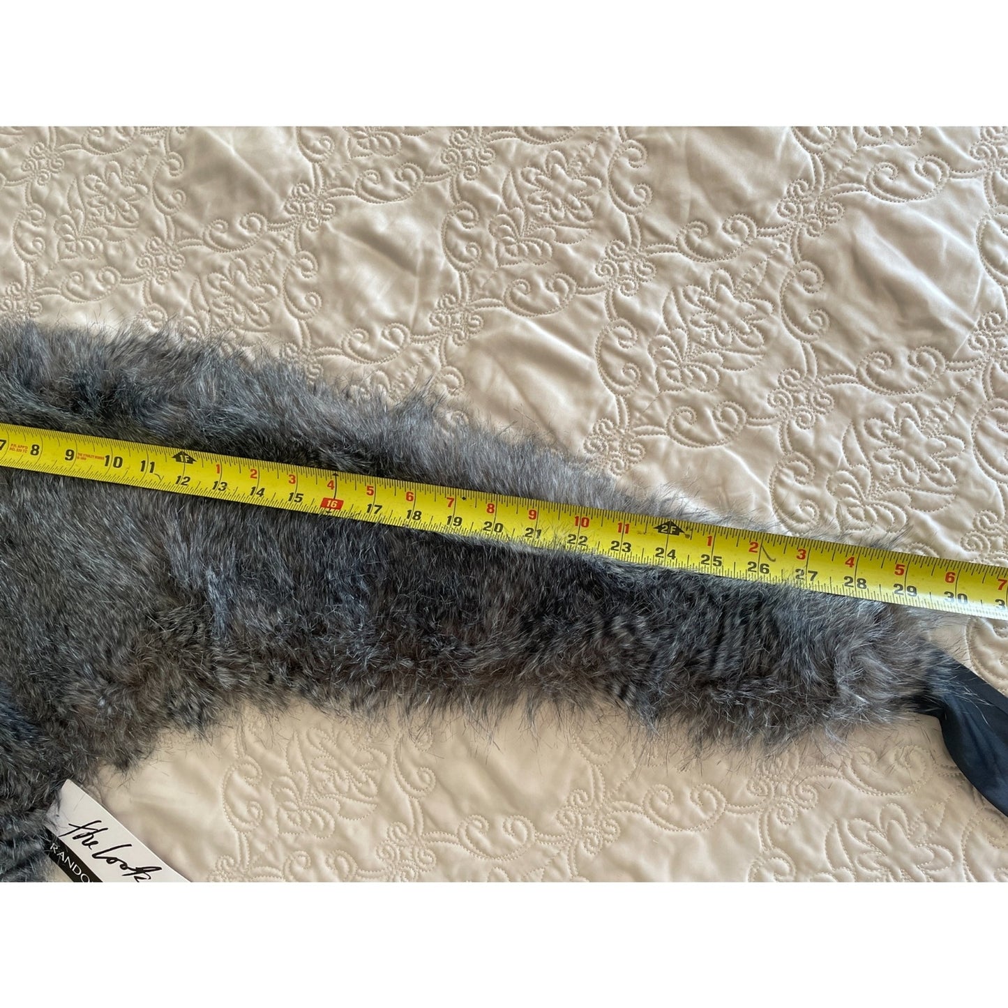 RANDOLPH DUKE The Look Faux Fur Removable Stole Collar, Silver & White11
