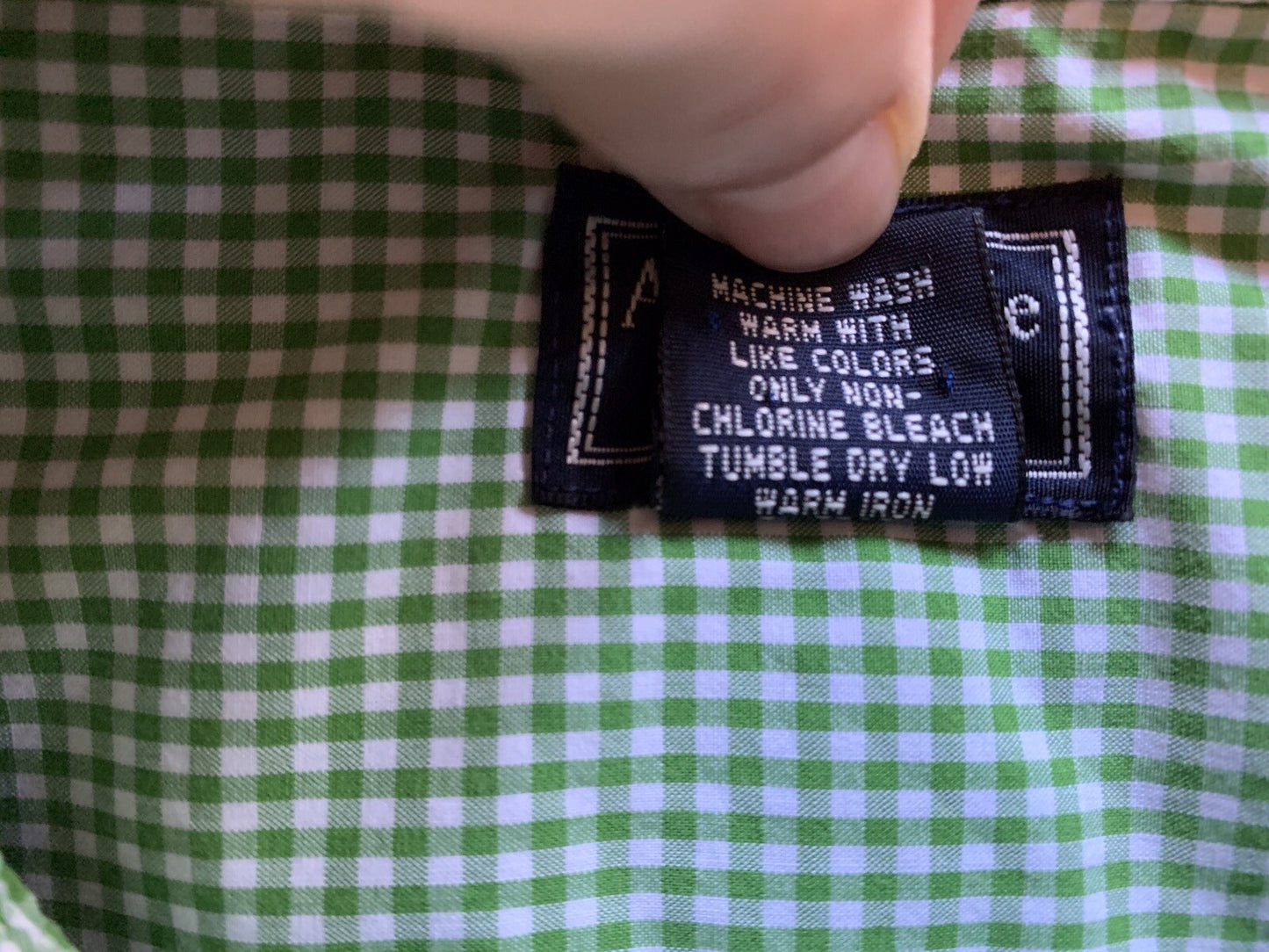 ABERCROMBIE & FITCH 100% Cotton Green/White Check Shirt7