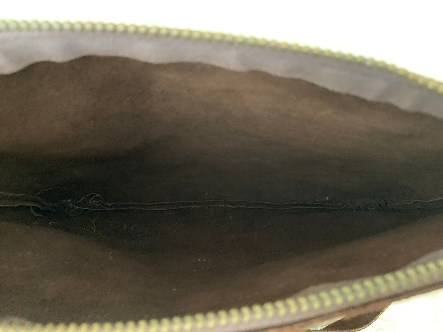 70's Vibe Groovy Brown Suede Medium Size Handbag with Vibrant Color Threading5