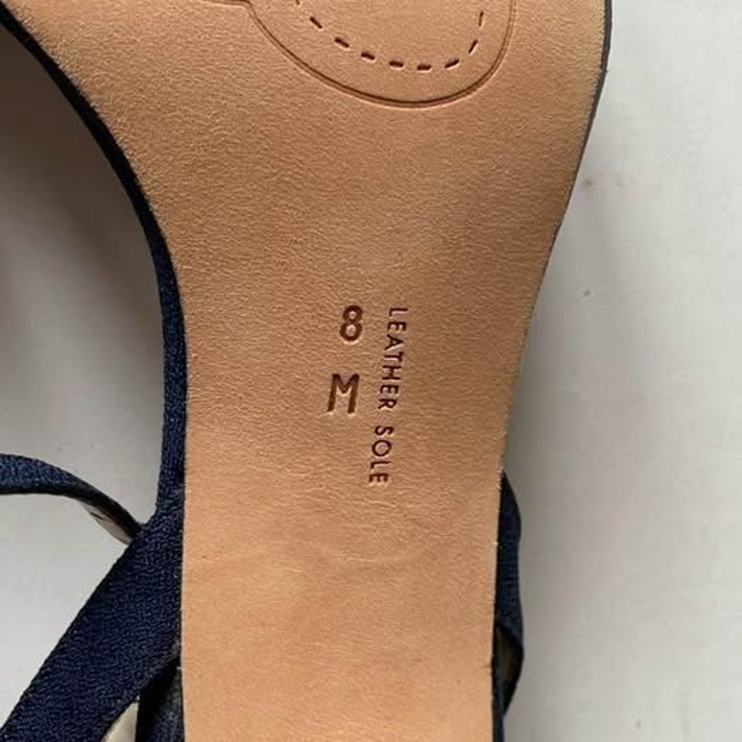 Nina Comfort Navy Blue 3.5 inch leather sandals4