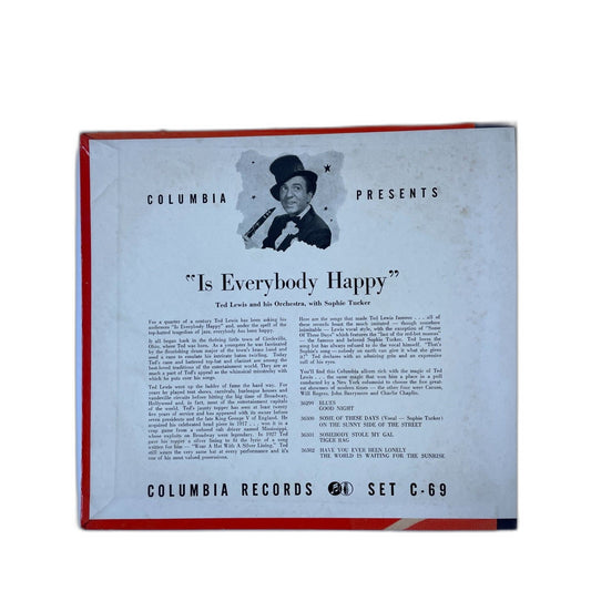 1926 Ted Lewis & orchestra w/Sophia Tucker, "Is everybody happy" Columbia c-691