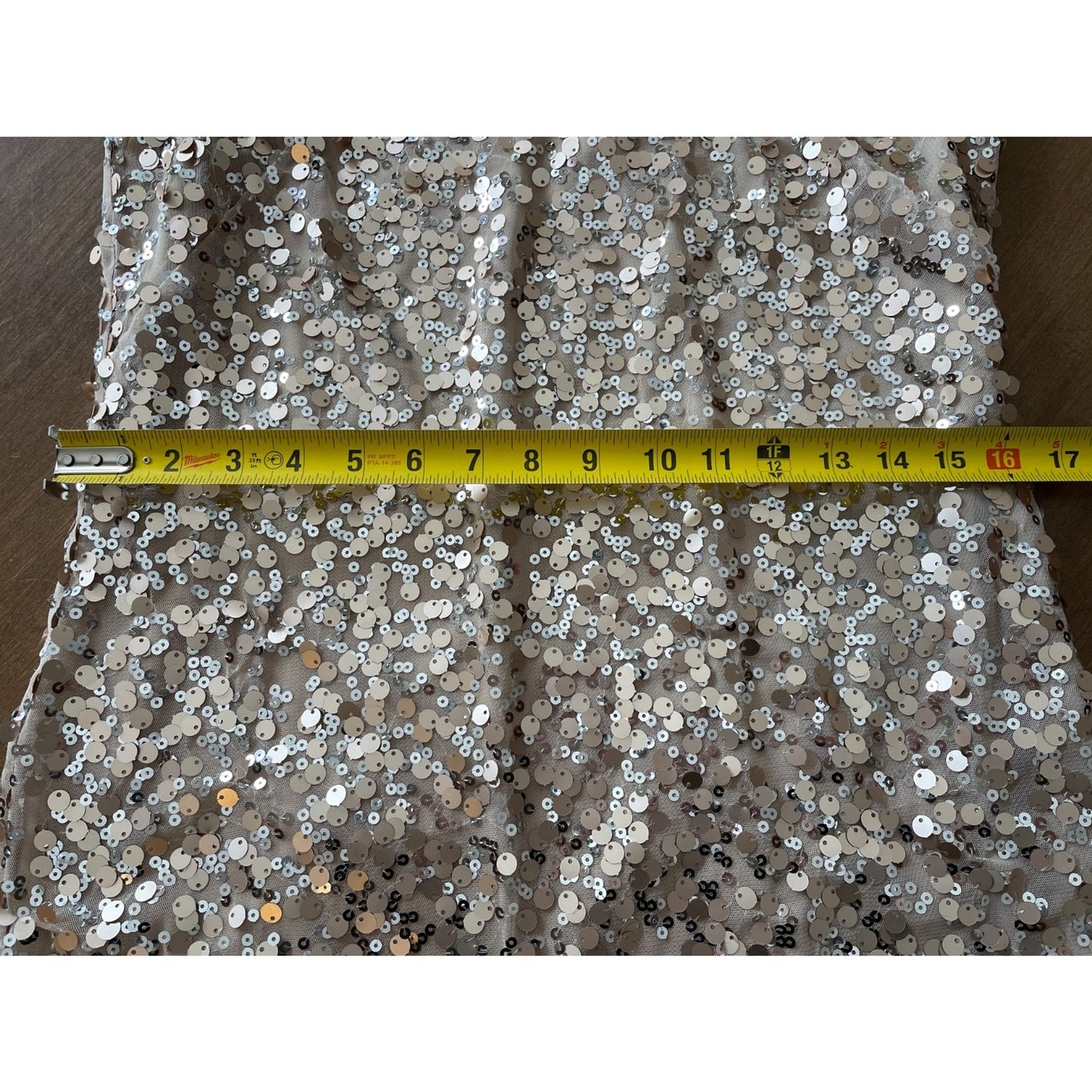 OLEG CASSINI Gold Sequin Tank Mini Dress, Size 610