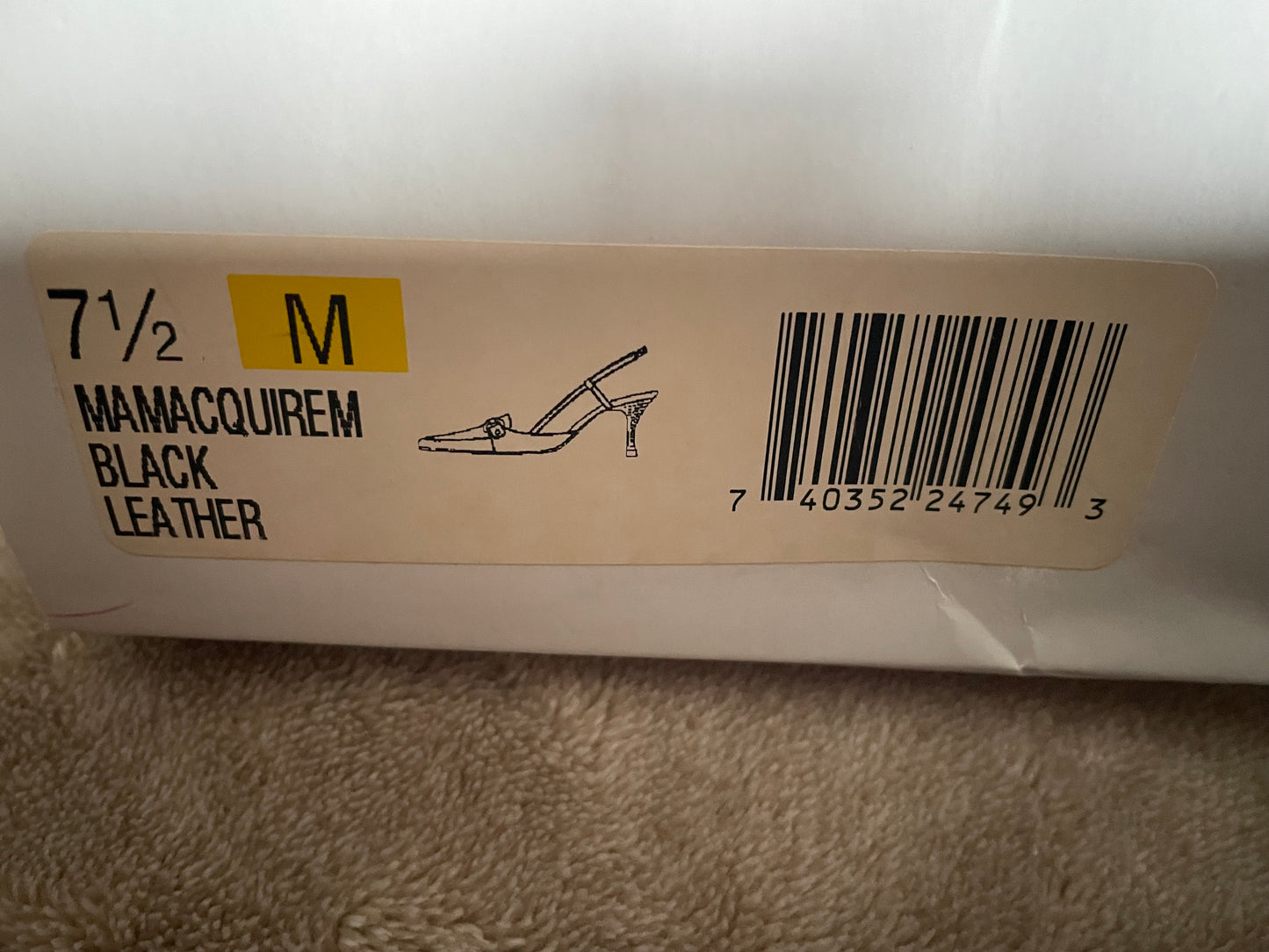 AK Anne Klein iFlex Mamacquirem Black Leather Slingback Heels - Size 7.5 M