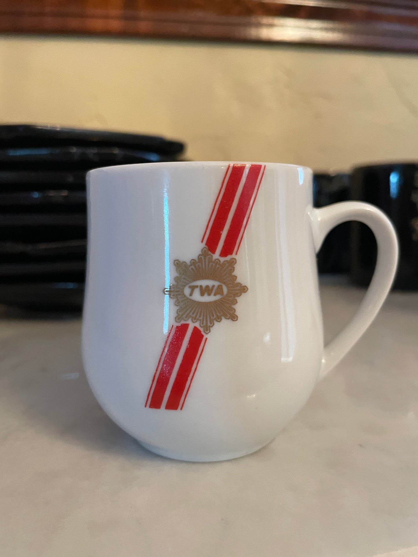 Vintage TWA Demitasse Espresso Cups Airline Collectible, 6 available