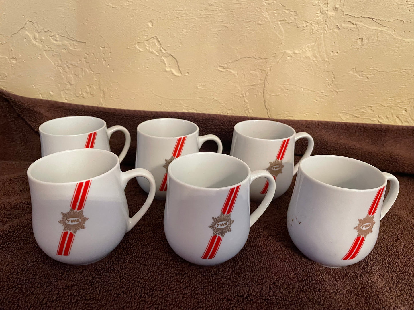 Vintage TWA Demitasse Espresso Cups Airline Collectible, 6 available