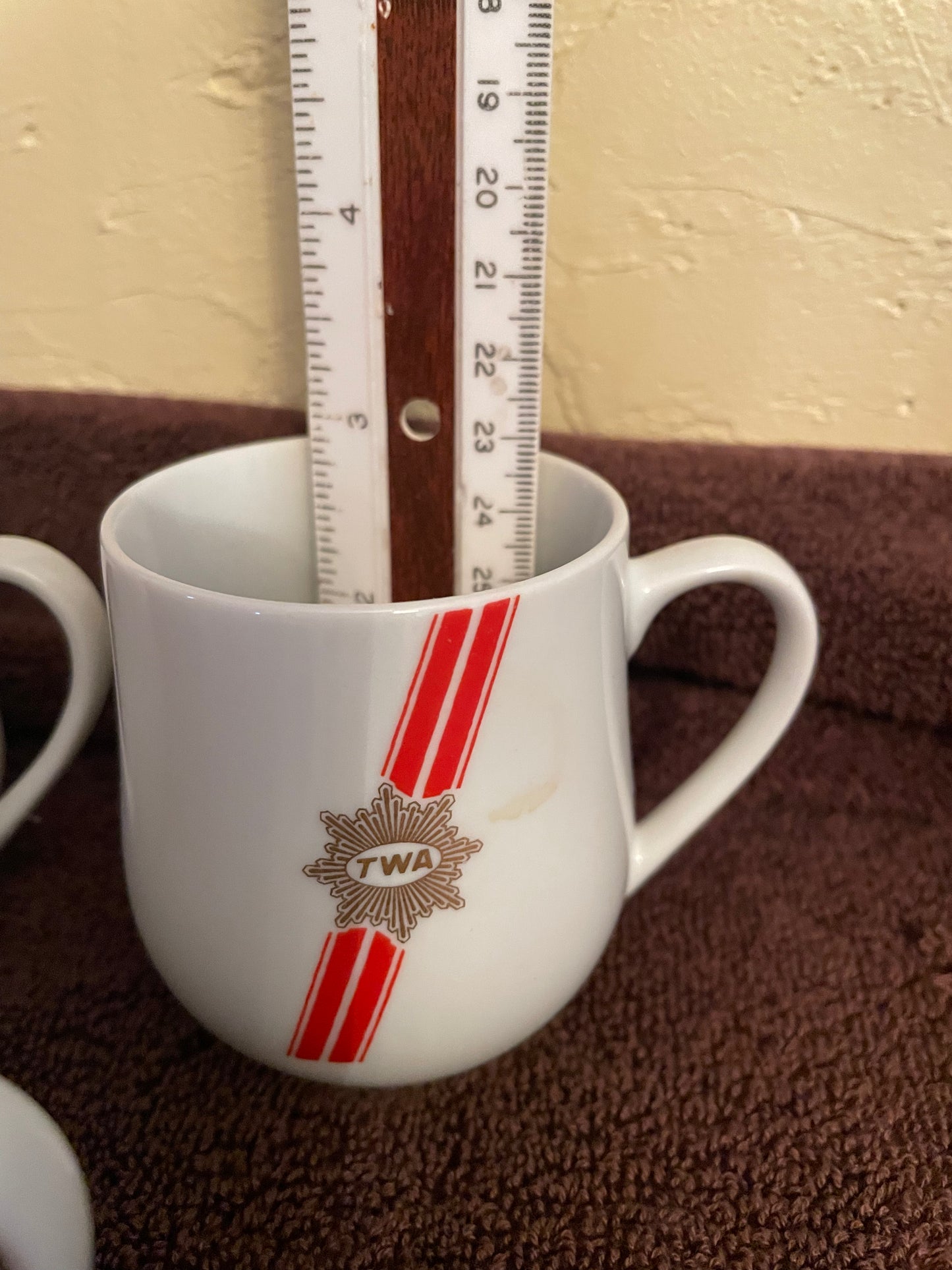 Vintage TWA Demitasse Espresso Cups Airline Collectible, 6 available