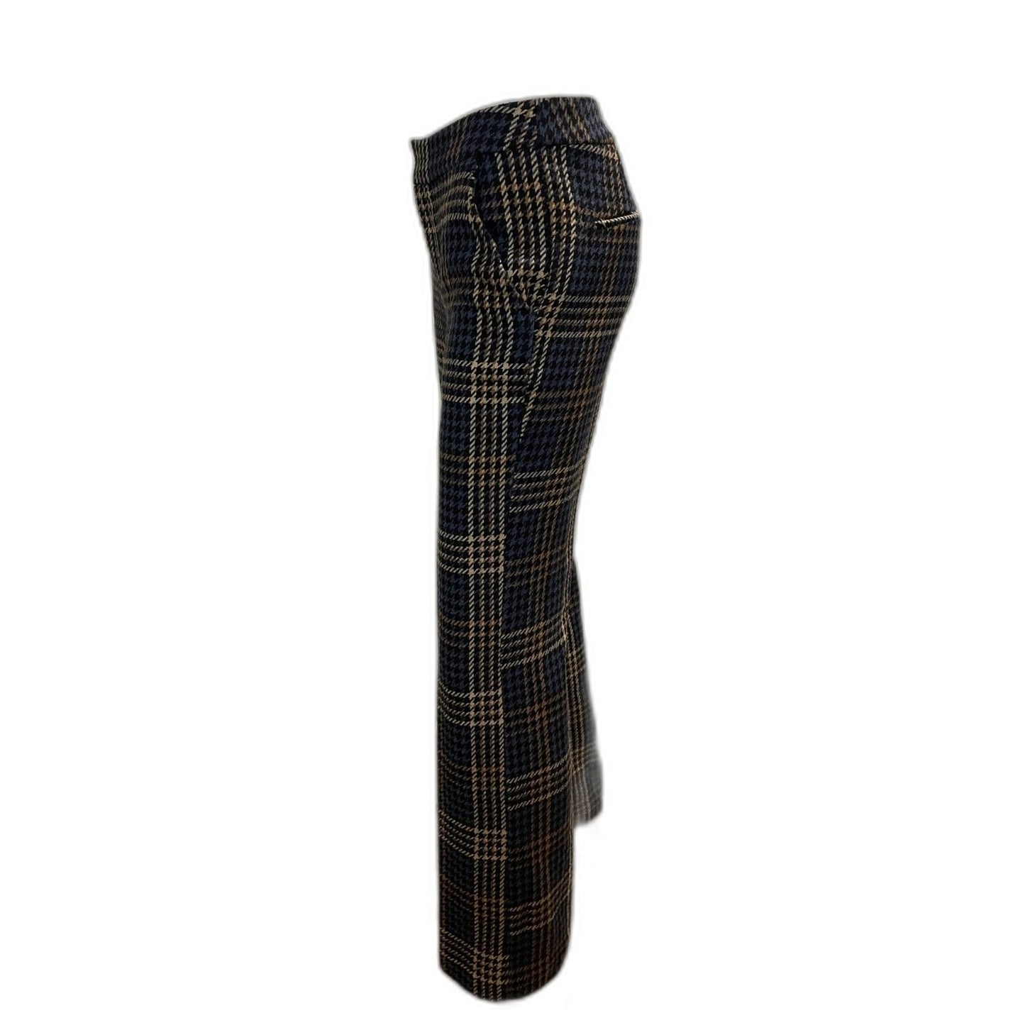 BOSTON PROPER NWOT Navy Multi Plaid Trouser Pants, Size 22