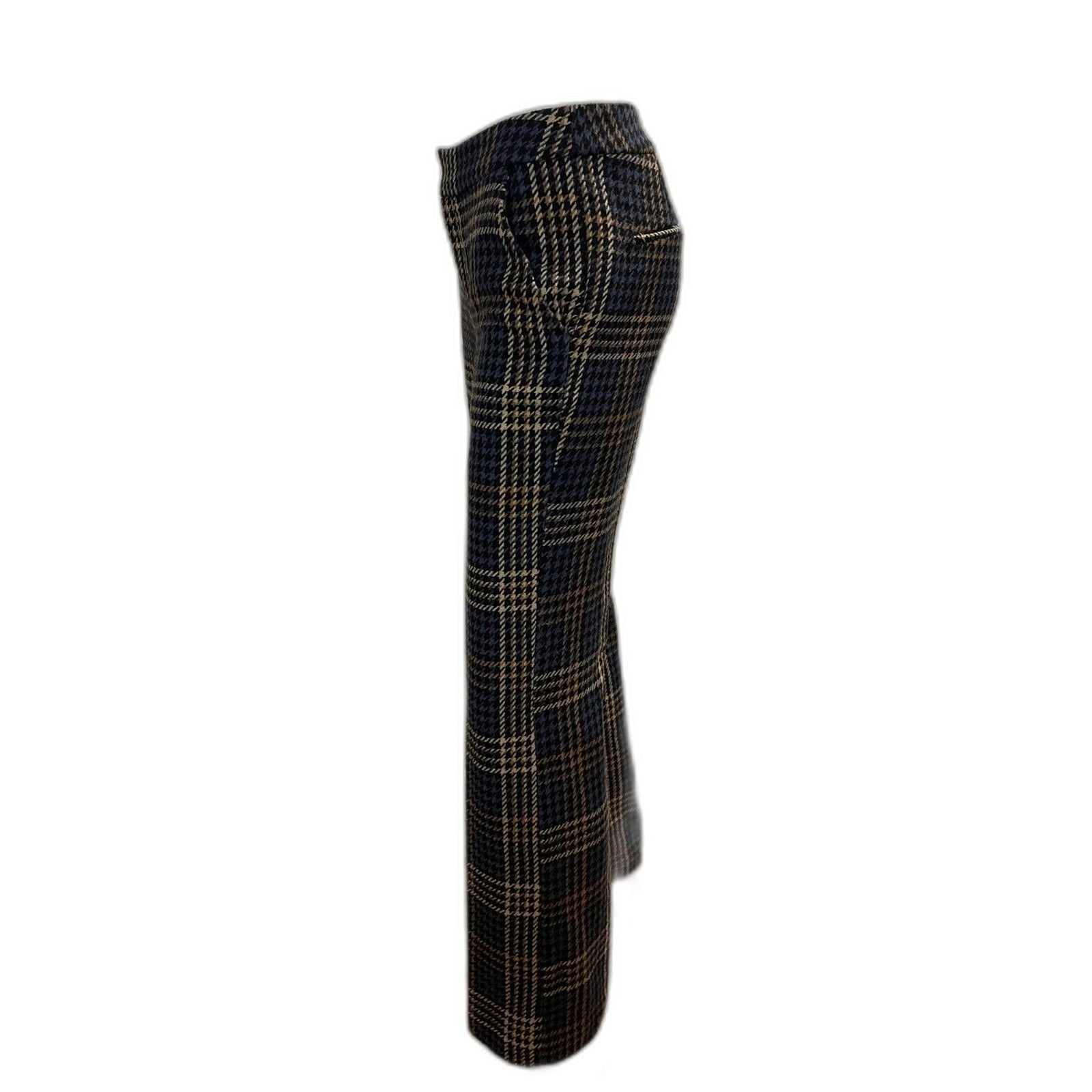 BOSTON PROPER NWOT Navy Multi Plaid Trouser Pants, Size 22
