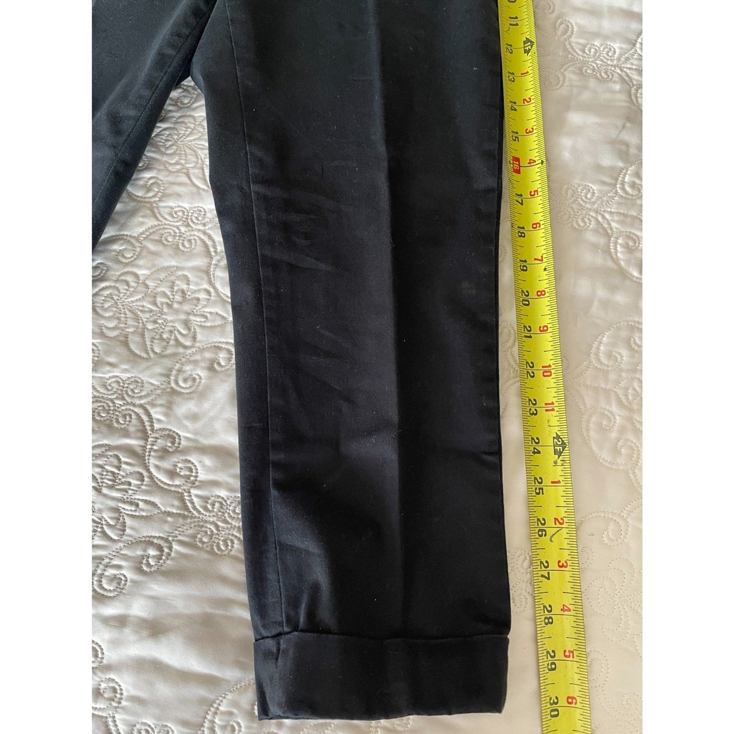 LOFT Black Chino Capri Pants, Size 4P7