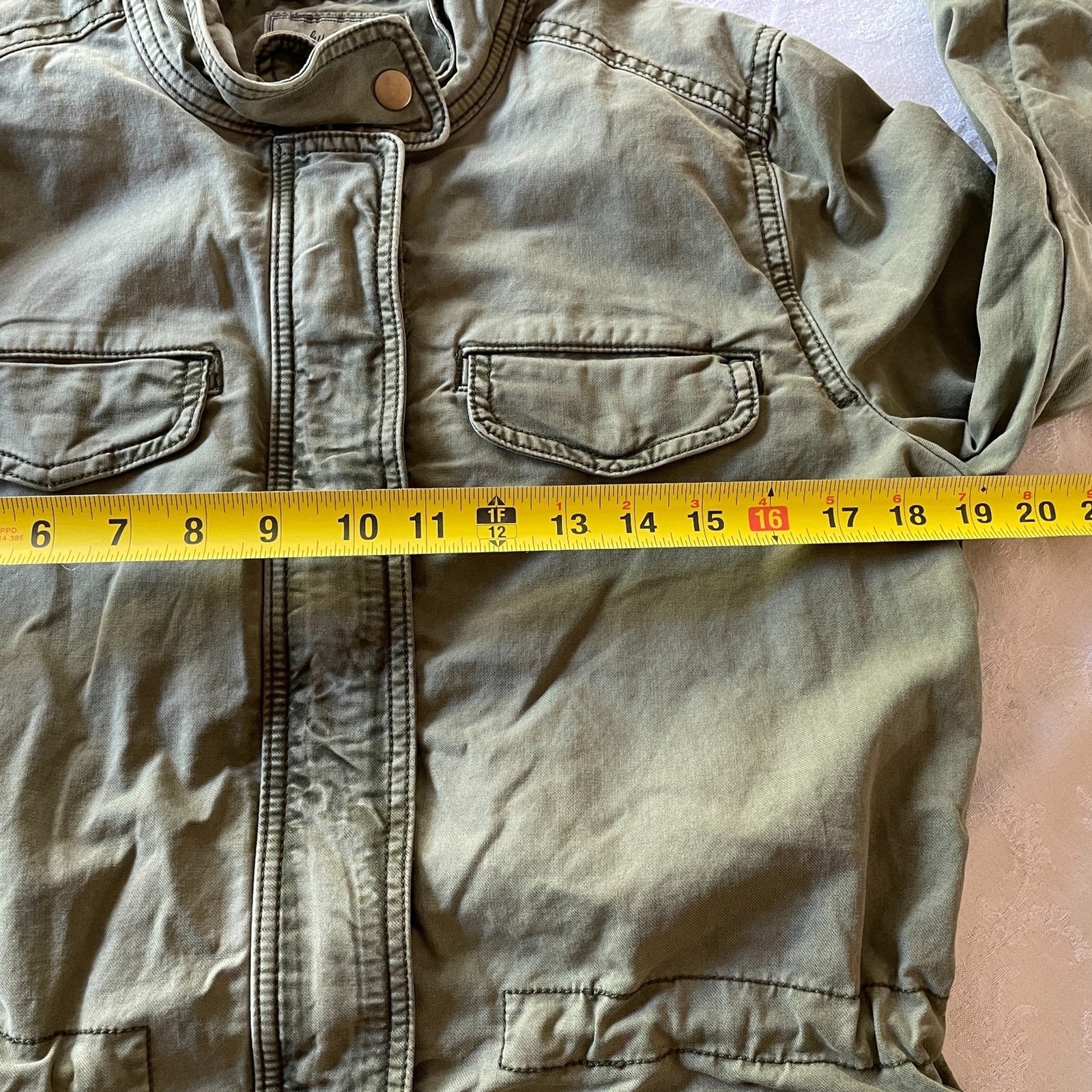 LUCKY BRAND Women's Olive Green Military Utility Jacket, Size S11