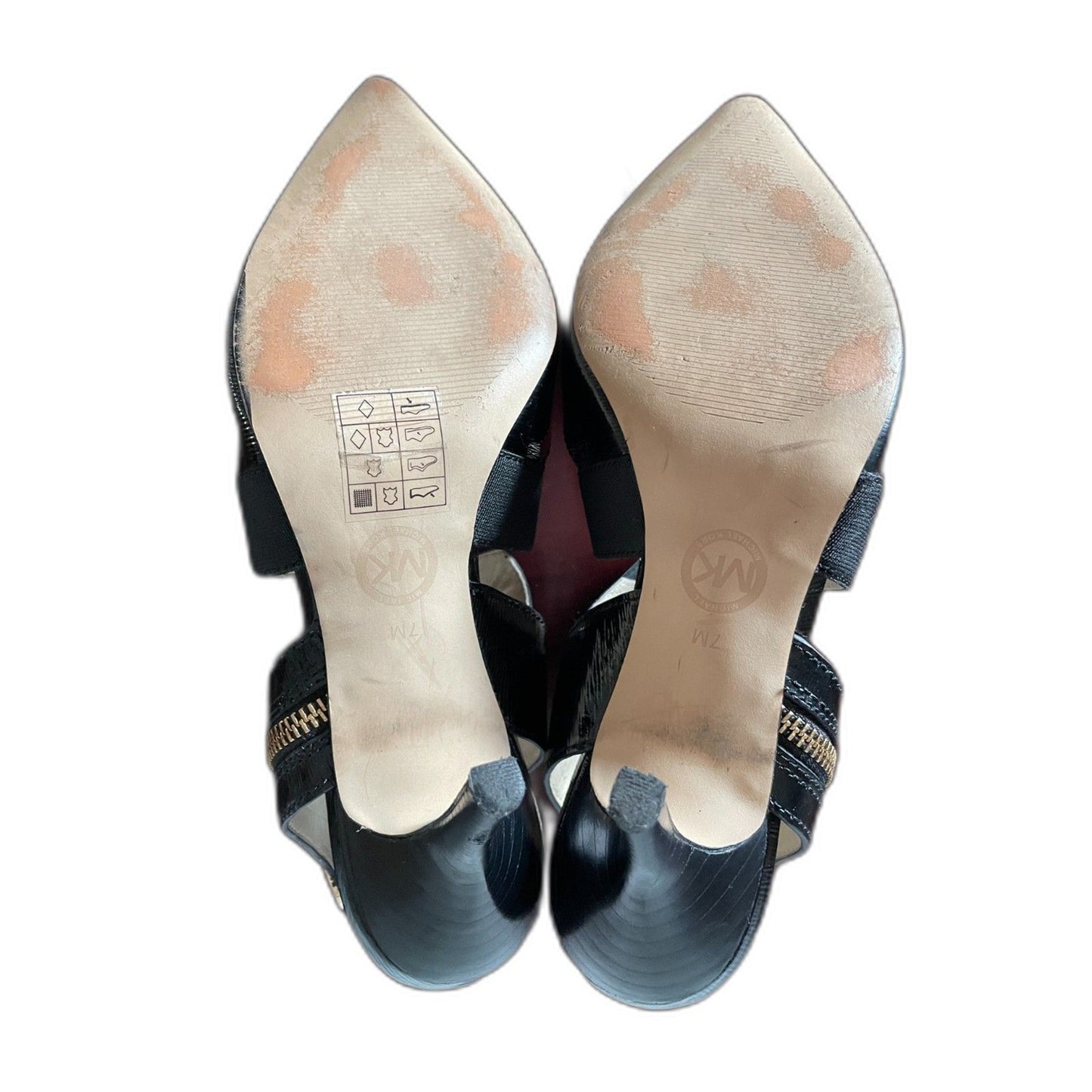 MICHAEL KORS Black Patent Leather Meadow Strappy Pointed-Toe Pump 3" Heels11