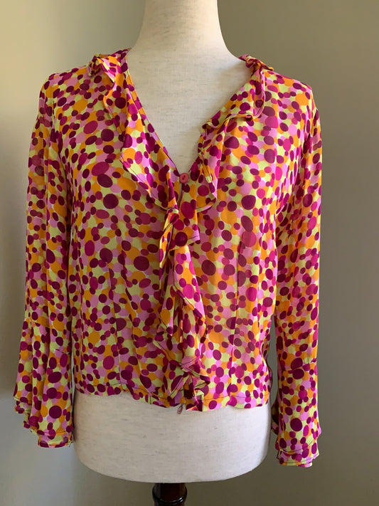 SHARAGANO PARIS Feminine Multi Color Blouse0
