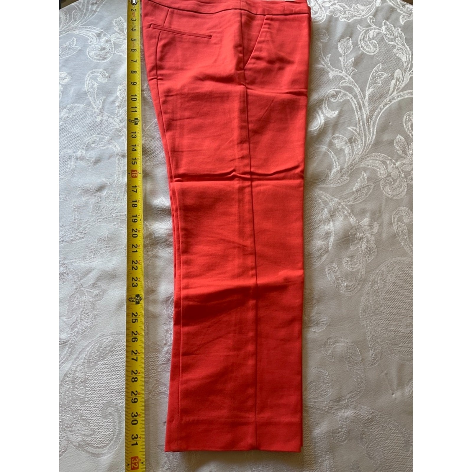 JONES NEW YORK JONES & CO Straight Leg Red Cotton Pants, Size 45