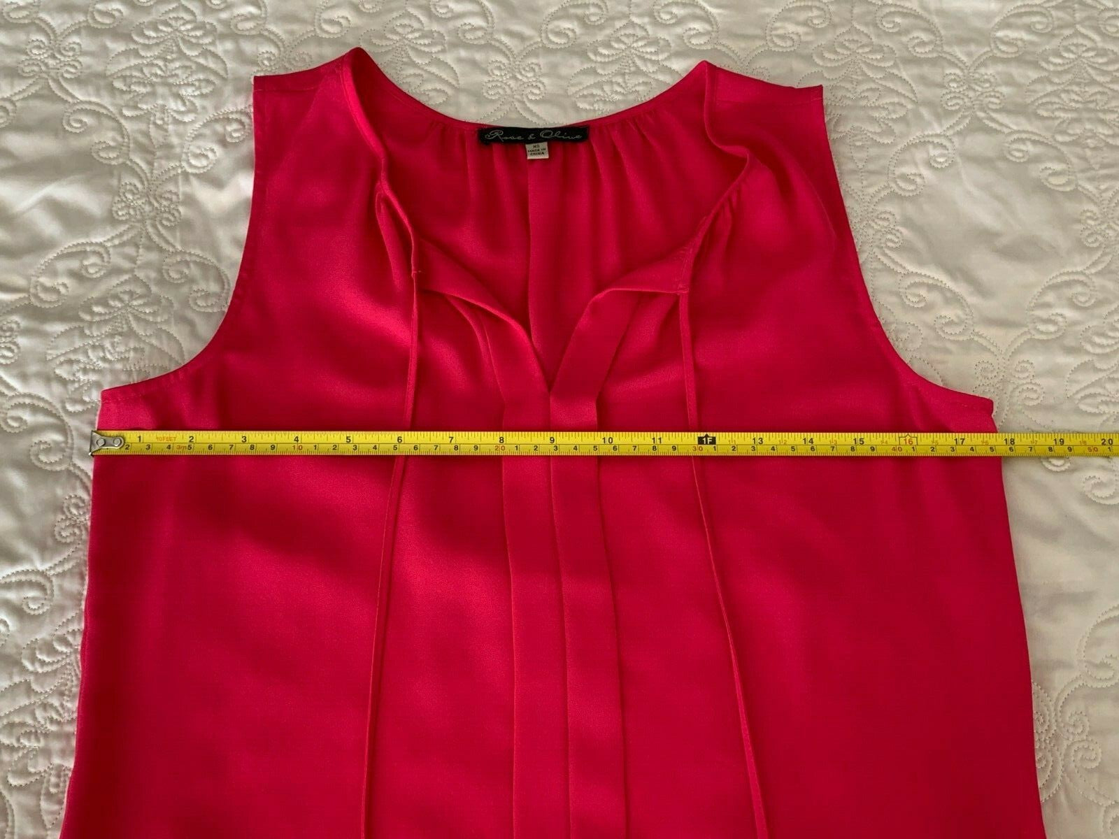 ROSE & OLIVE Fuchsia Tank w/tassel, Size XS8