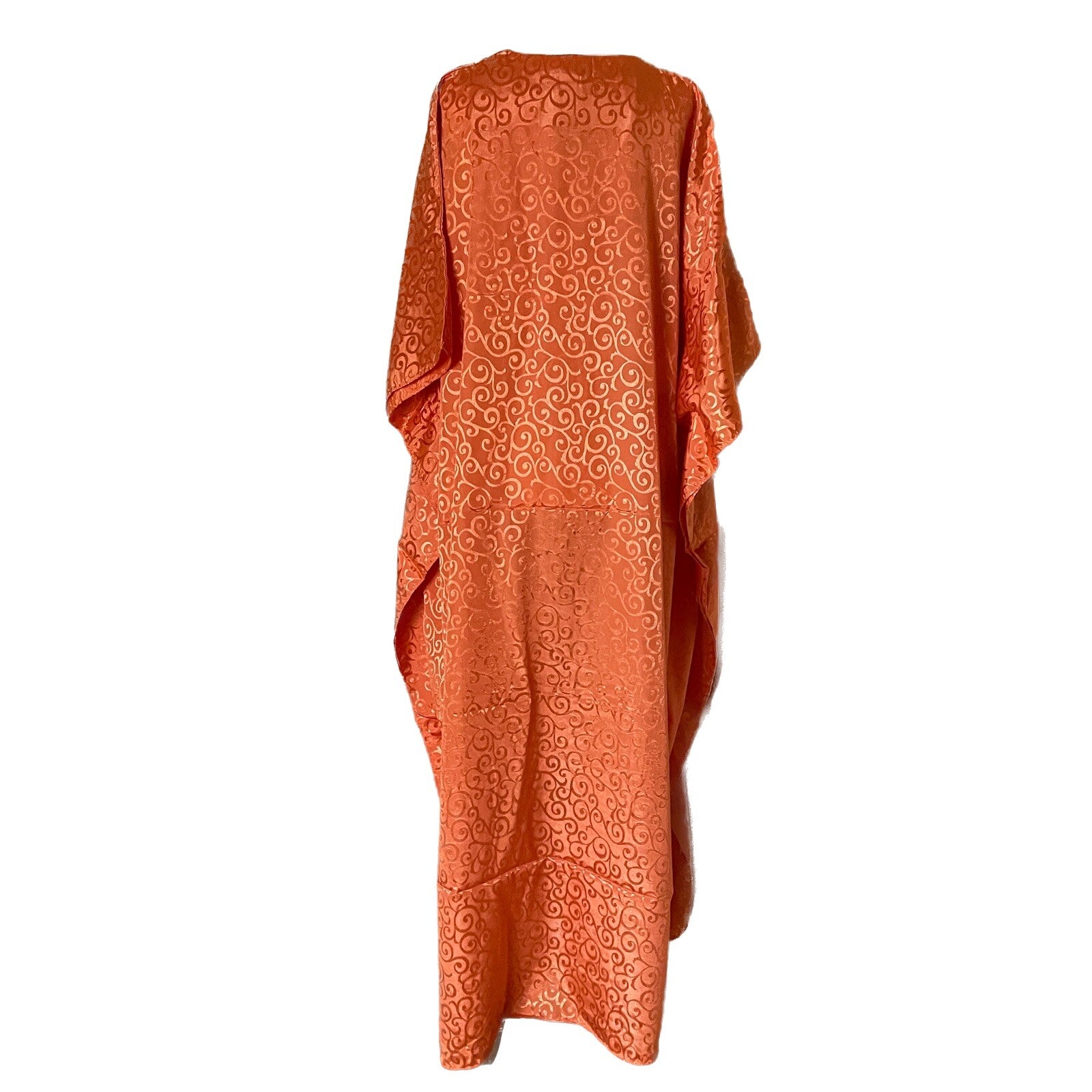 ANTTHONY MARK HANKINS ORIGINAL New Orange Swirl Caftan / Kaftan Dress, Free Size2