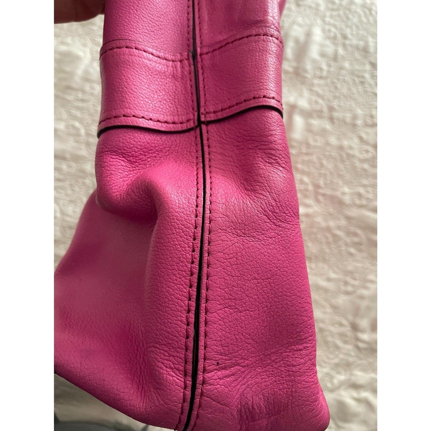 KATE SPADE New York Geniun Leather Pink Fuchsia Bow Satchel Handbag10