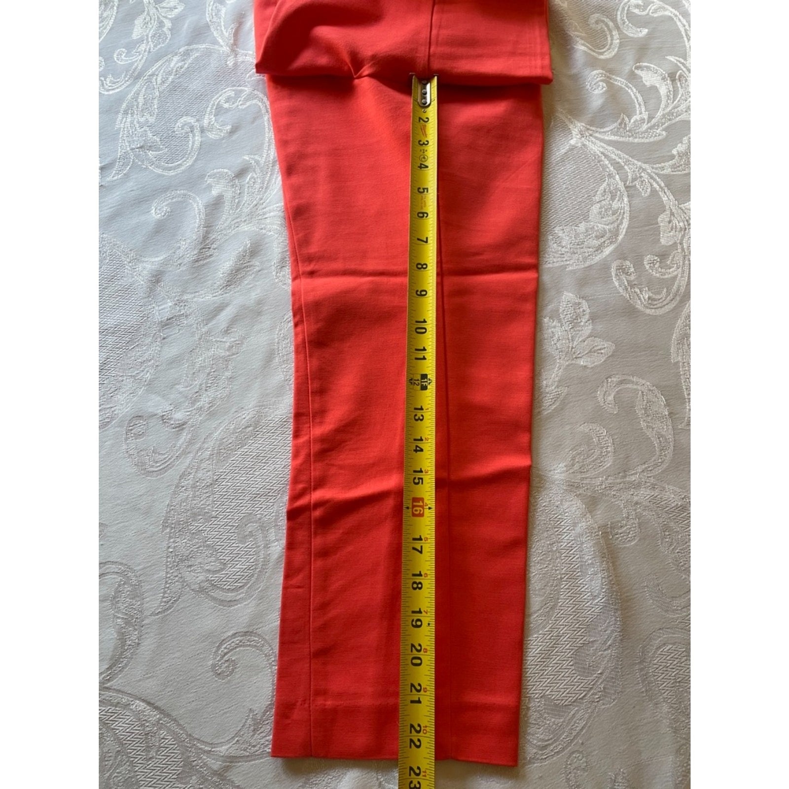 JONES NEW YORK JONES & CO Straight Leg Red Cotton Pants, Size 46