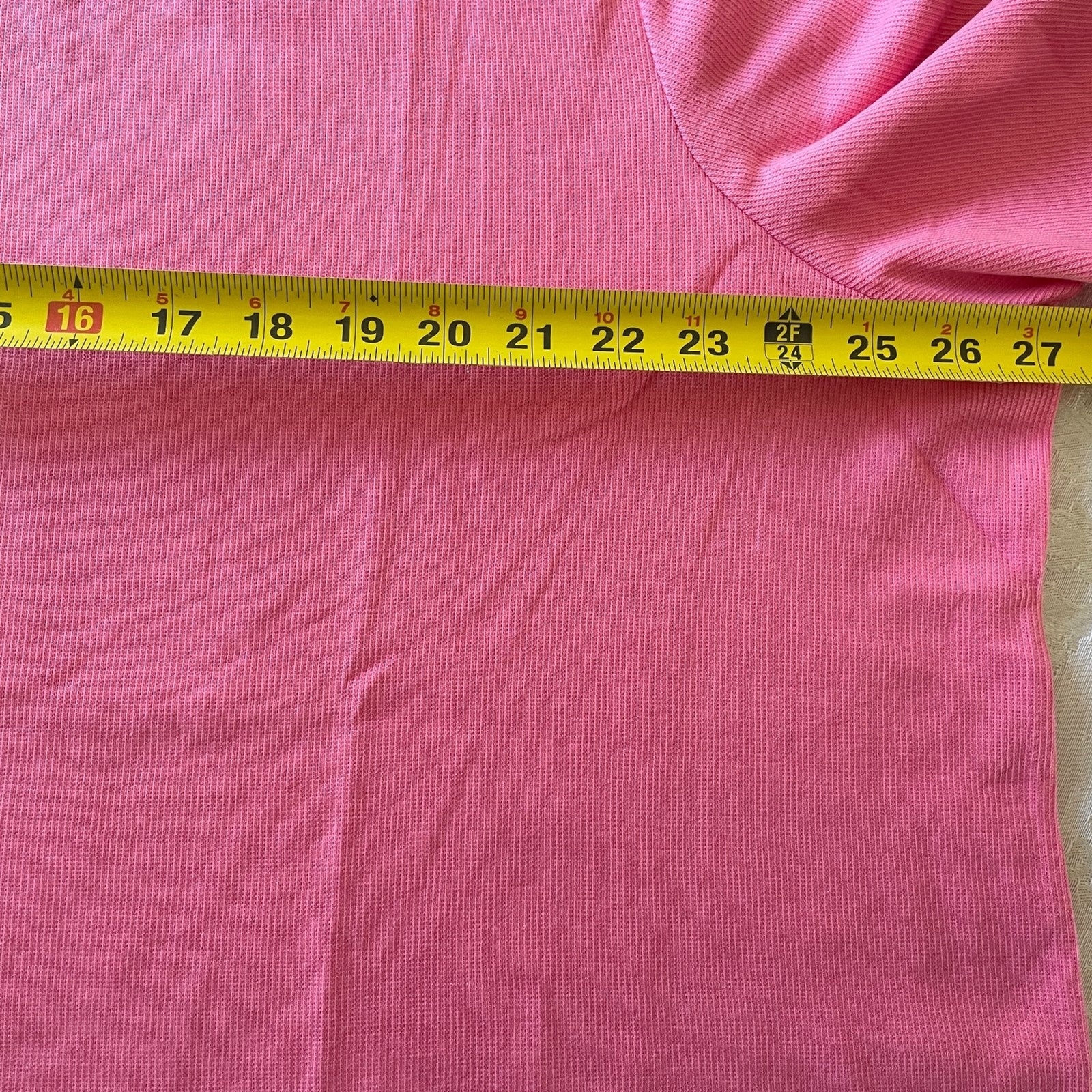 DENIM & CO New Pink 3/4 Sleeve V-Neck Sweater, Size 3X10