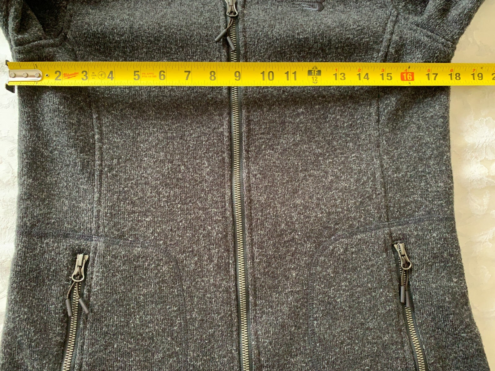 NEW BALANCE Women's Sweater Fleece Full Zip Gray Jacket, Medium10