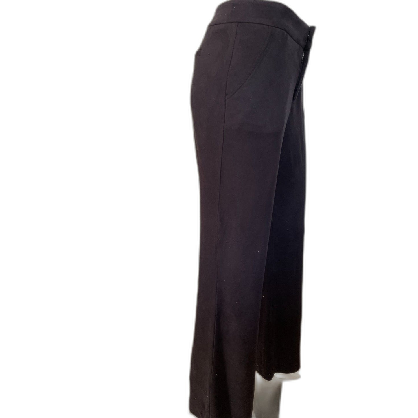 LEVEL 99 Black Faux Suede Wide Leg Pants, Size 291