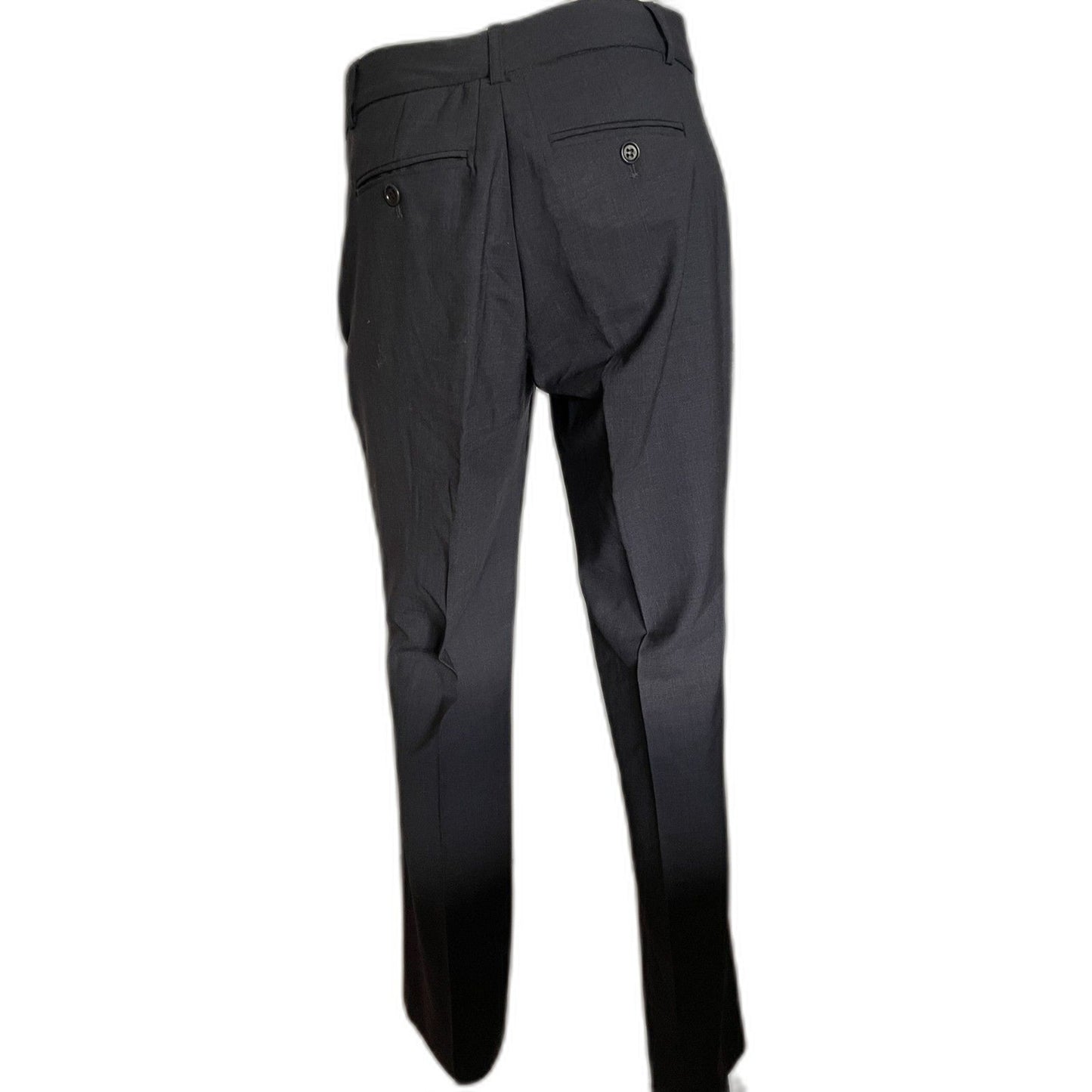 THEORY Black Wool Straight Leg Dress Pants2