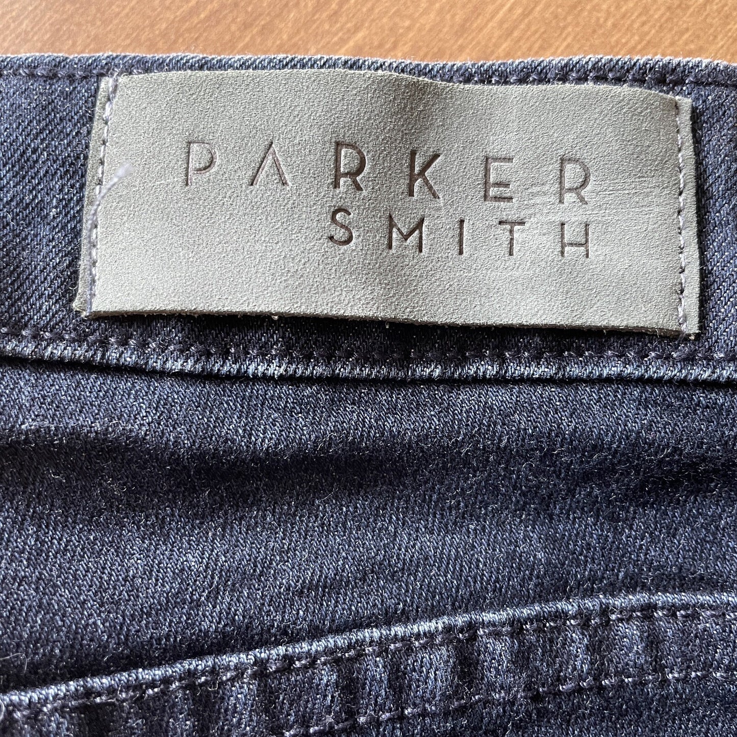 PARKER SMITH New Peek-a-Boo Red, White, Blue Stripe, Dark Blue Jeans, Size 298