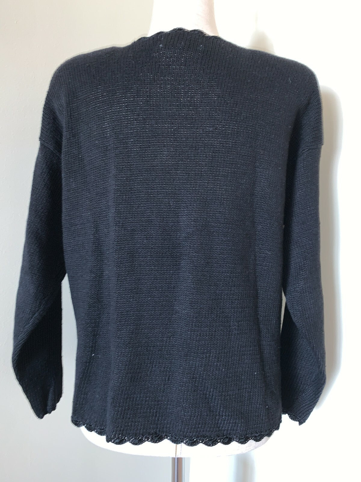 CARLY ST CLAIRE Vintage Black Beaded Cardigan1