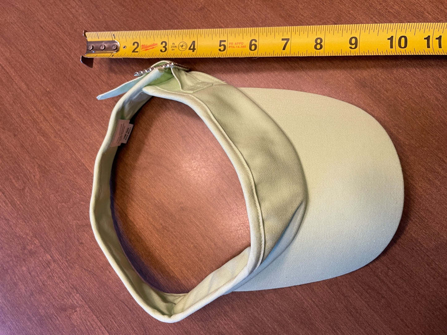 SUSAN GRAVER New Adorable Mint Green % Cotton Sun Visor with bling buckle7