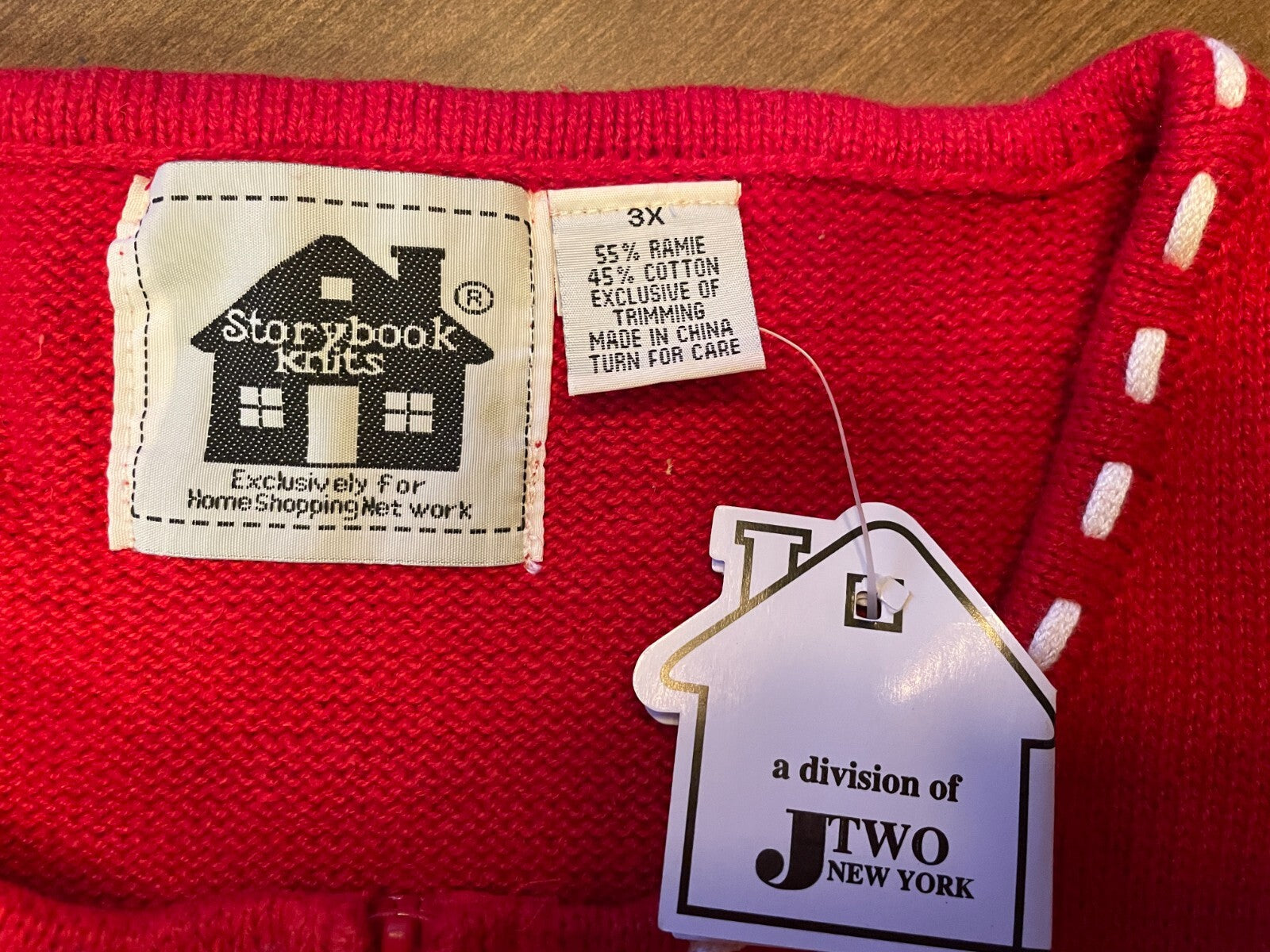 STORYBOOK KNITS NEW Nantucket Shore Red White Cardigan Cotton Sweater, Size 3X5