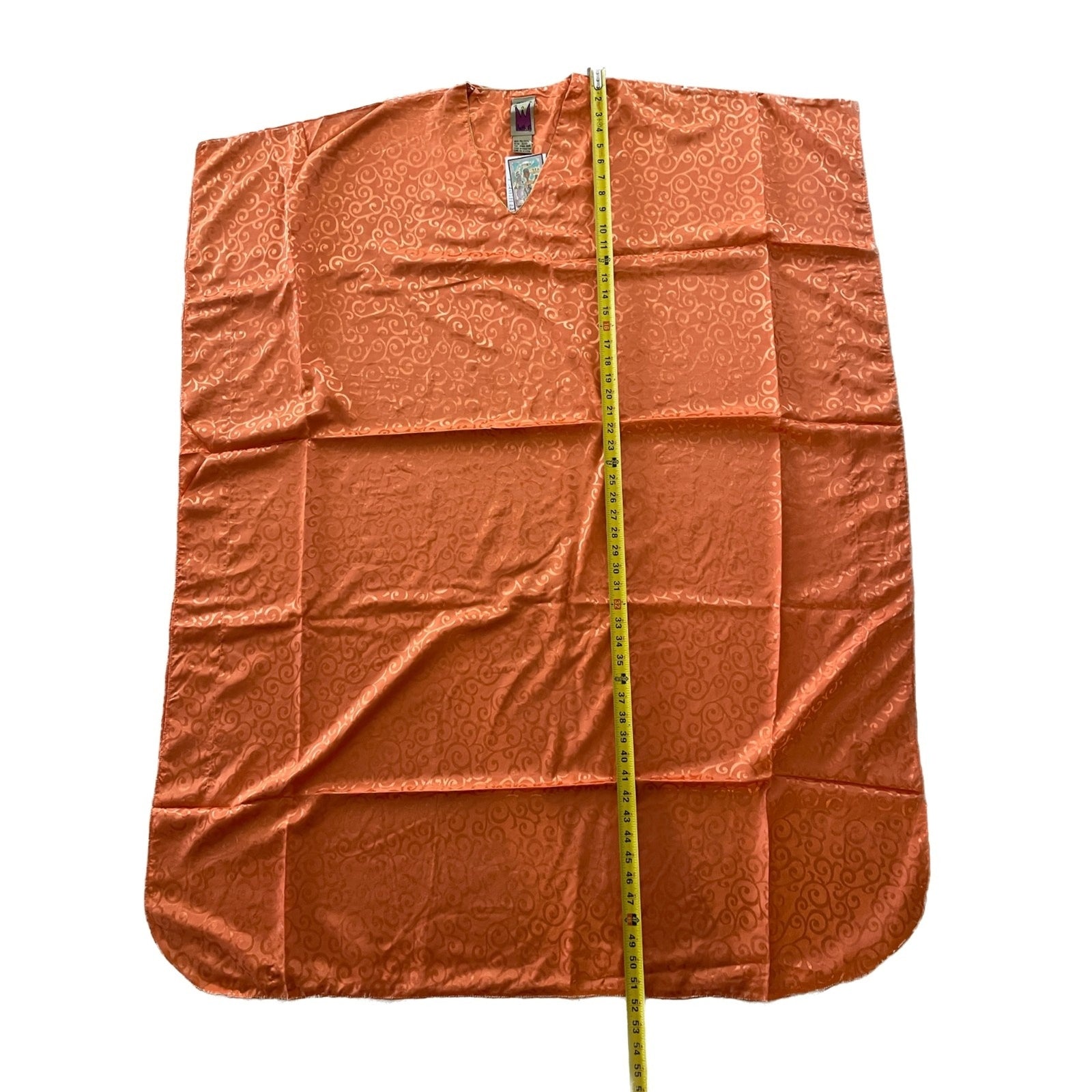 ANTTHONY MARK HANKINS ORIGINAL New Orange Swirl Caftan / Kaftan Dress, Free Size4