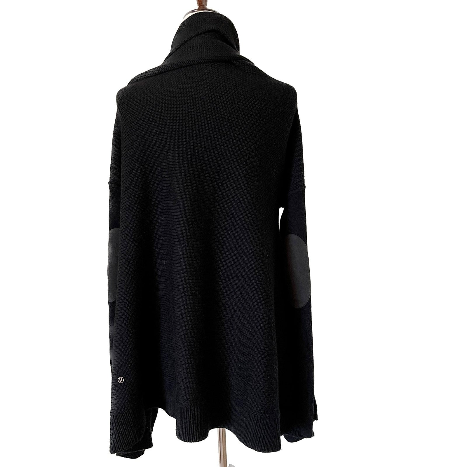 LULULEMON Women's Black Wrap It Up Black Sweater, Size Small2