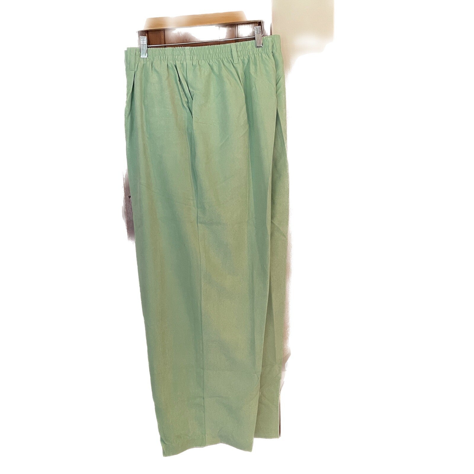MAGGIE SWEET New Mint Green Velveteen Elastic Waist Pants, Size 3X Petite1