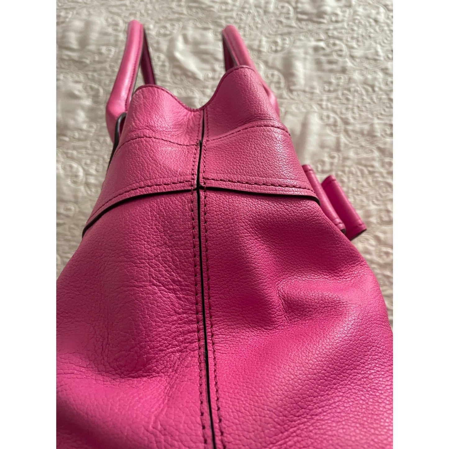 KATE SPADE New York Geniun Leather Pink Fuchsia Bow Satchel Handbag6