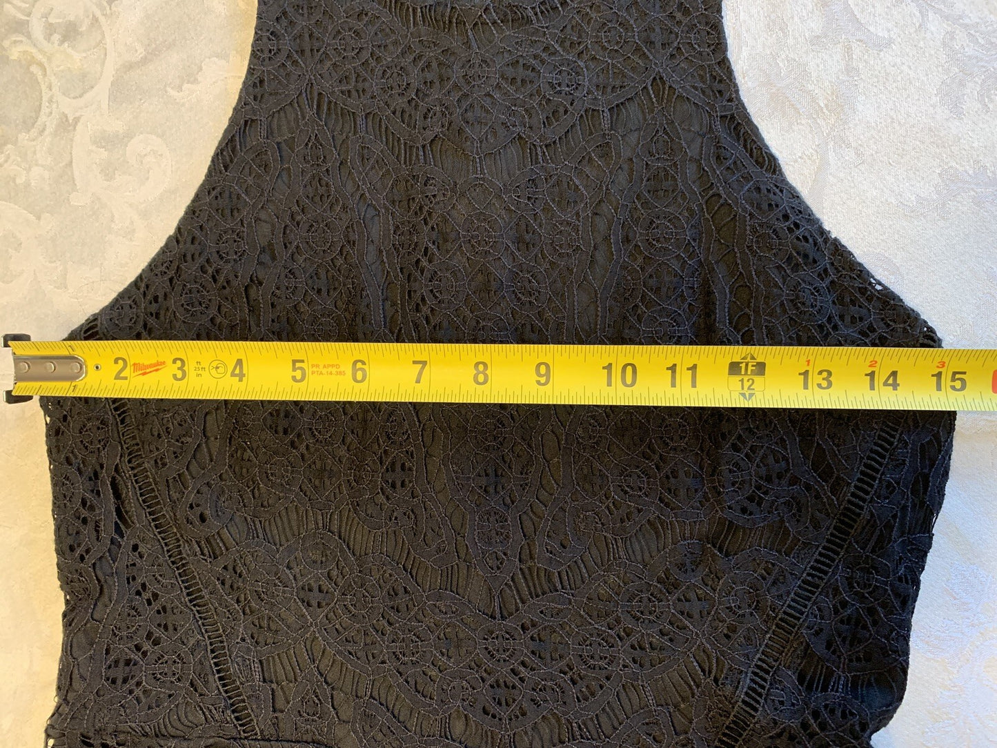  MASSIMO'S Little Black Lace Halter Dress, Size S9