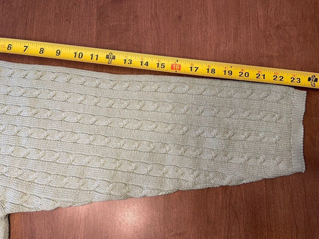 DENIM & CO New Jade Green Cable Knit cotton Cardigan Sweater, Size 3X11