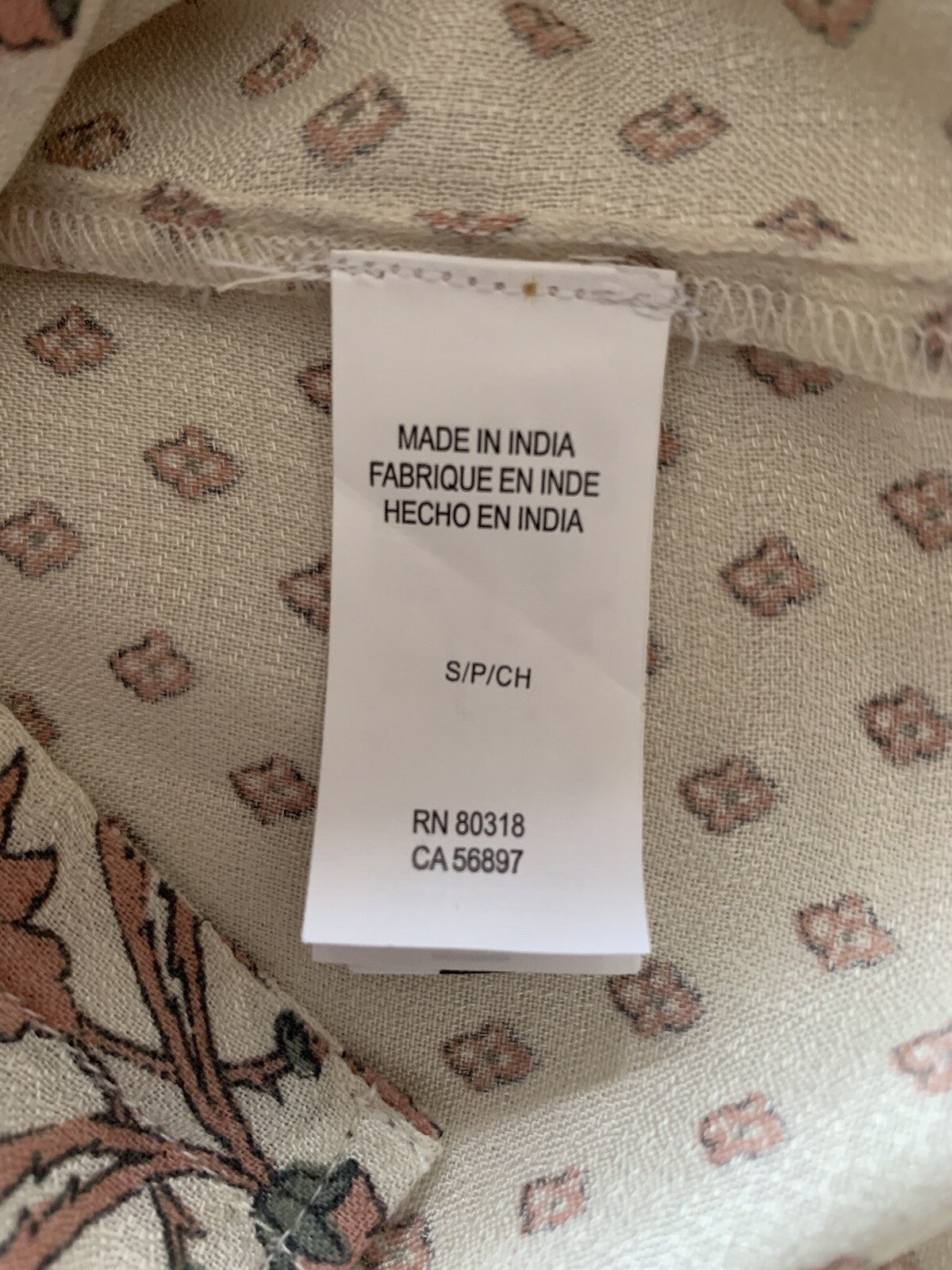 LUCKY BRAND Peasant Print Pullover Blouse7
