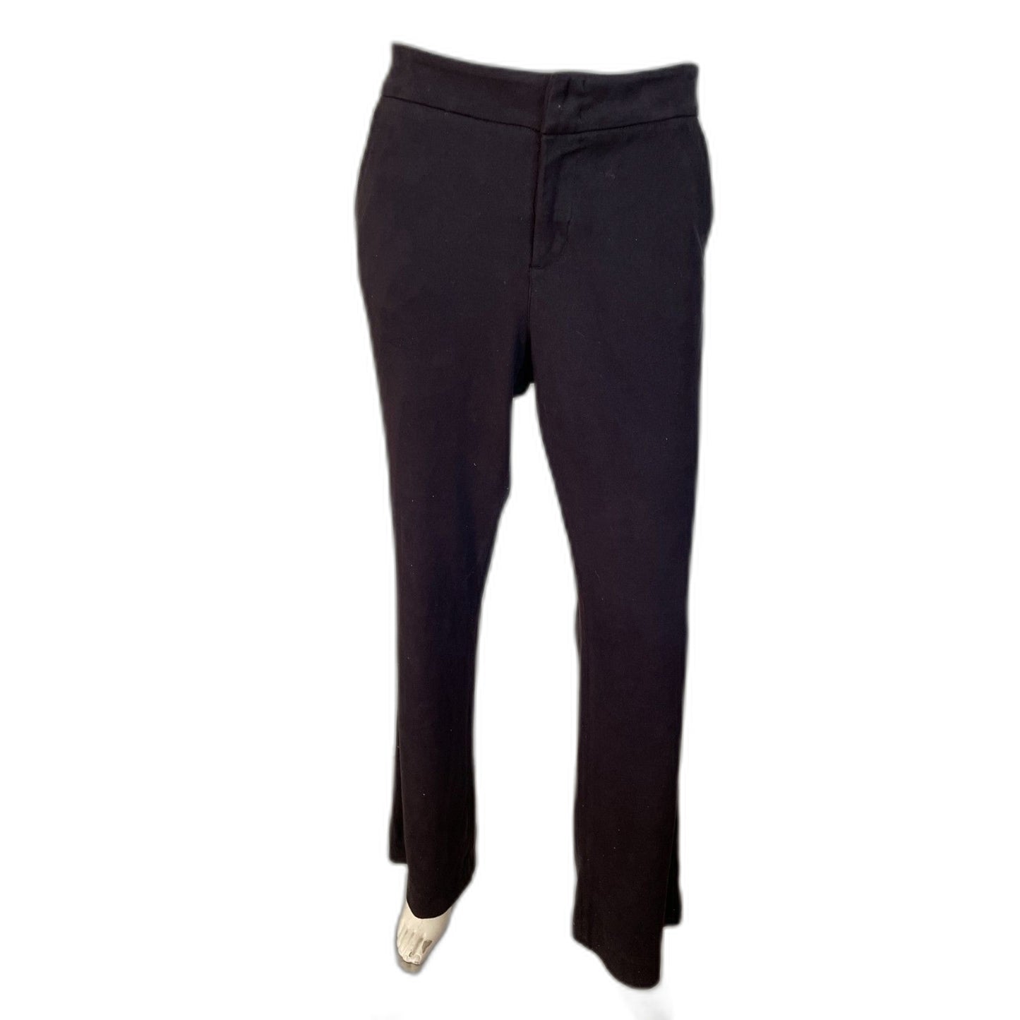 LEVEL 99 Black Faux Suede Wide Leg Pants, Size 290