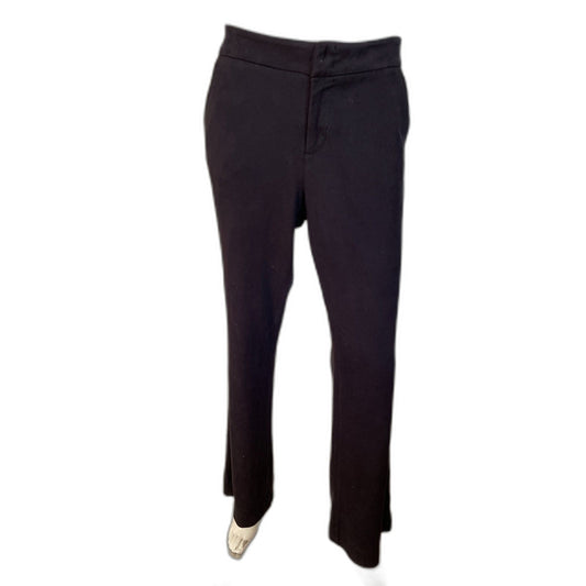 LEVEL 99 Black Faux Suede Wide Leg Pants, Size 290