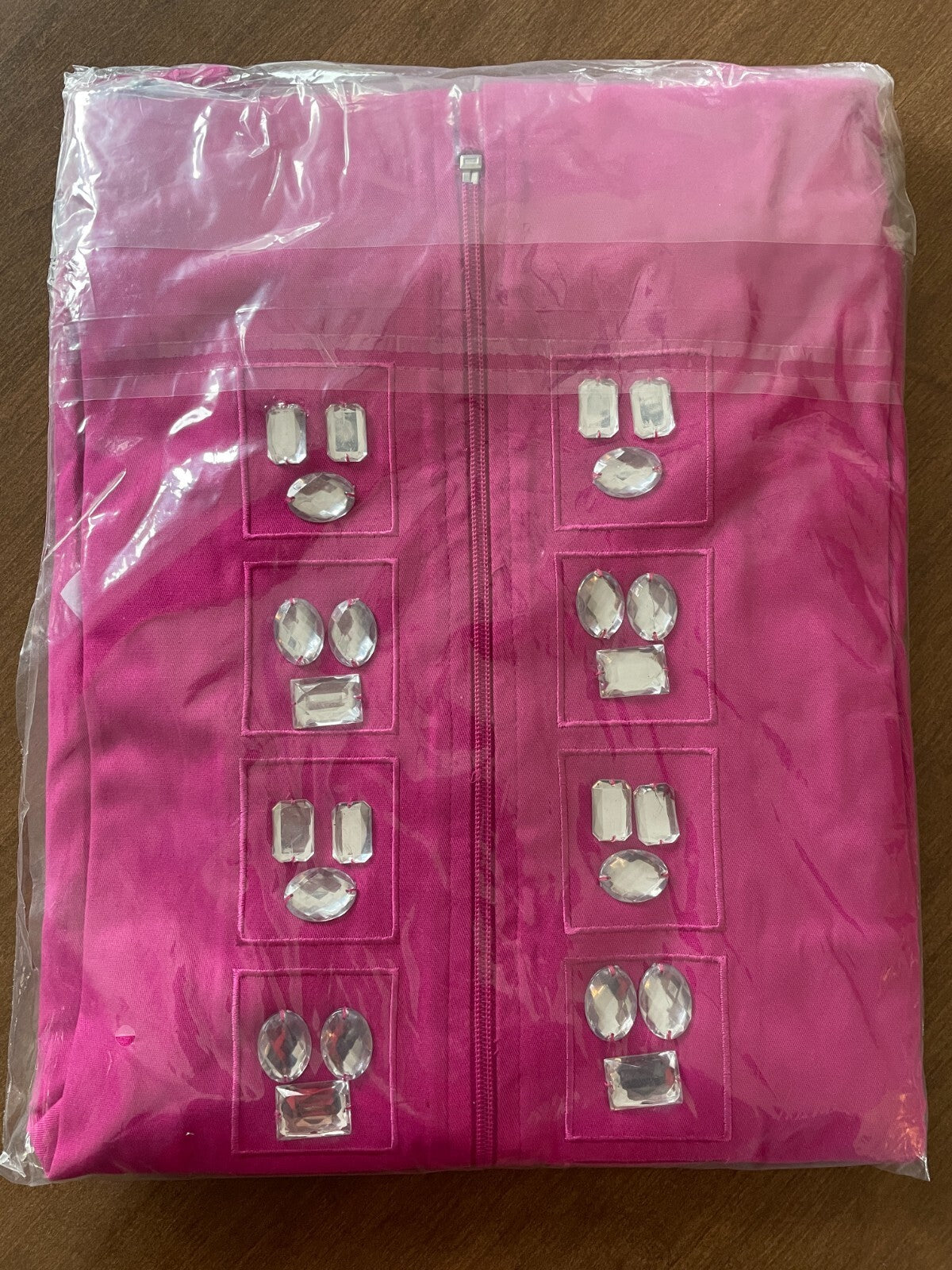 MAGGIE SWEET New Women's Pink Cotton Jacket with Jewels, Size 4X12