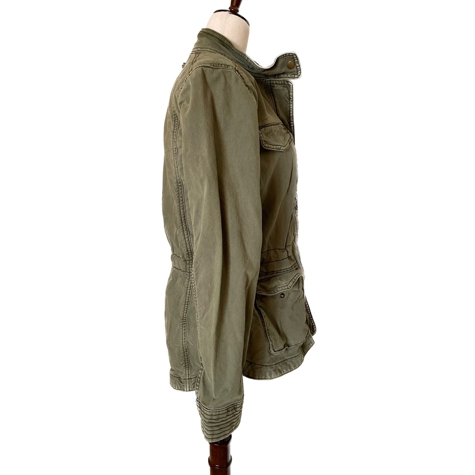 LUCKY BRAND Women's Olive Green Military Utility Jacket, Size S1