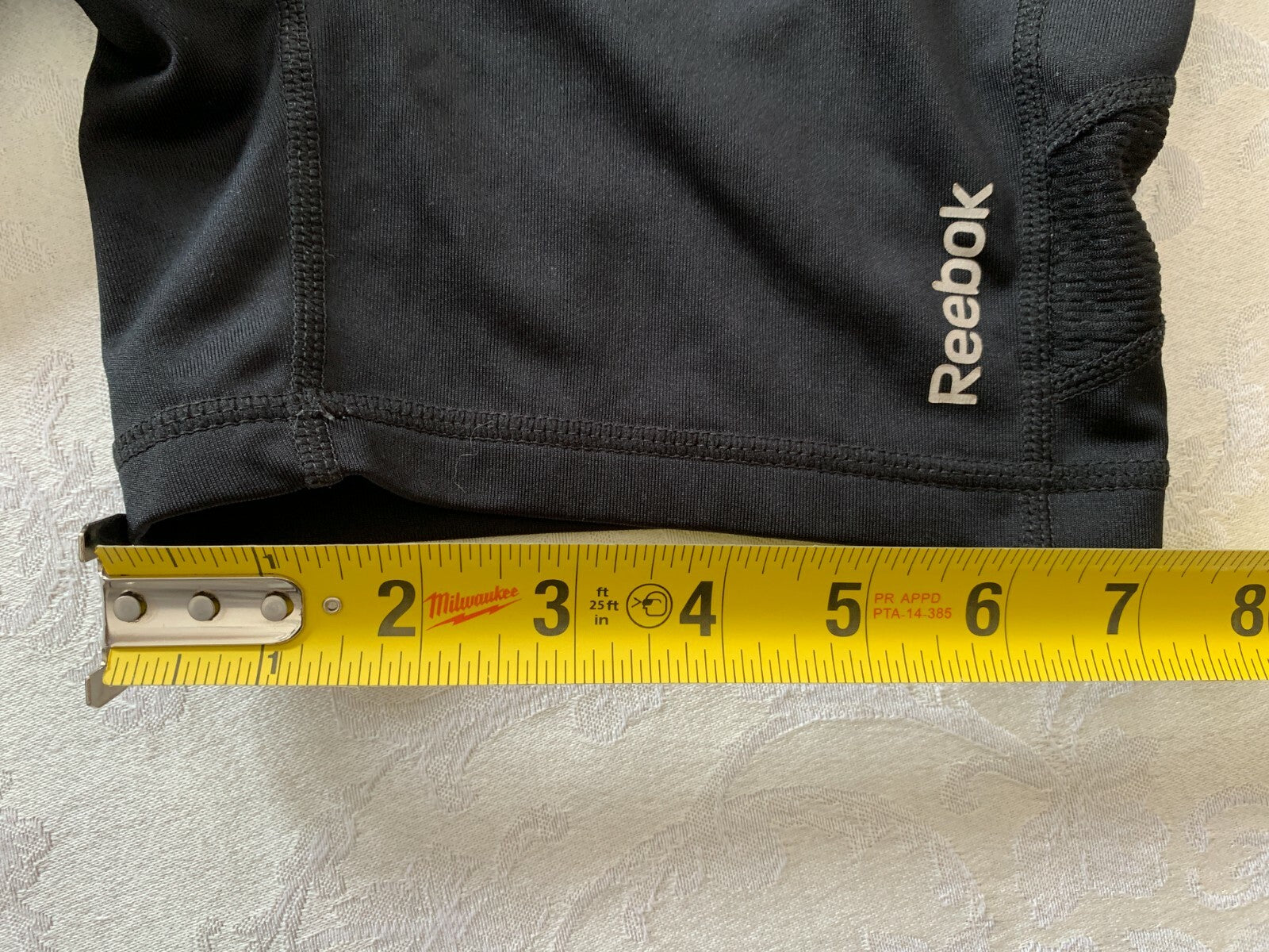 REEBOK Women's Black Shortie, Size XS7