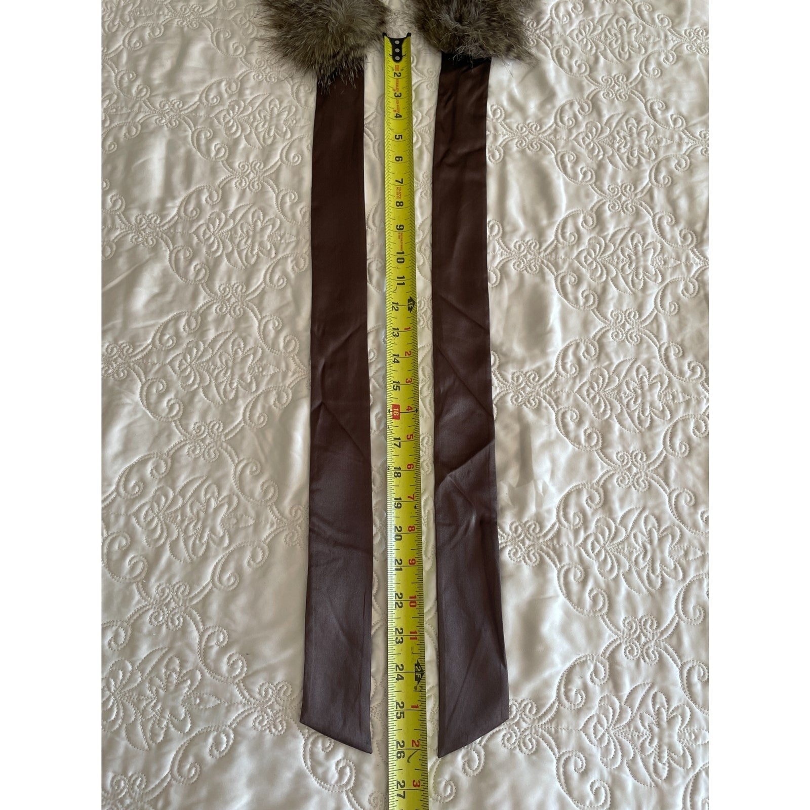 RANDOLPH DUKE Faux Fur Removable Stole Collar, Brown & Cream12