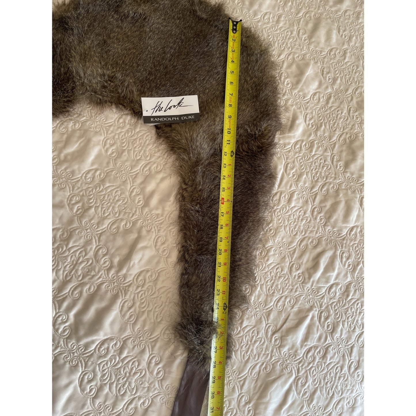 RANDOLPH DUKE Faux Fur Removable Stole Collar, Brown & Cream11