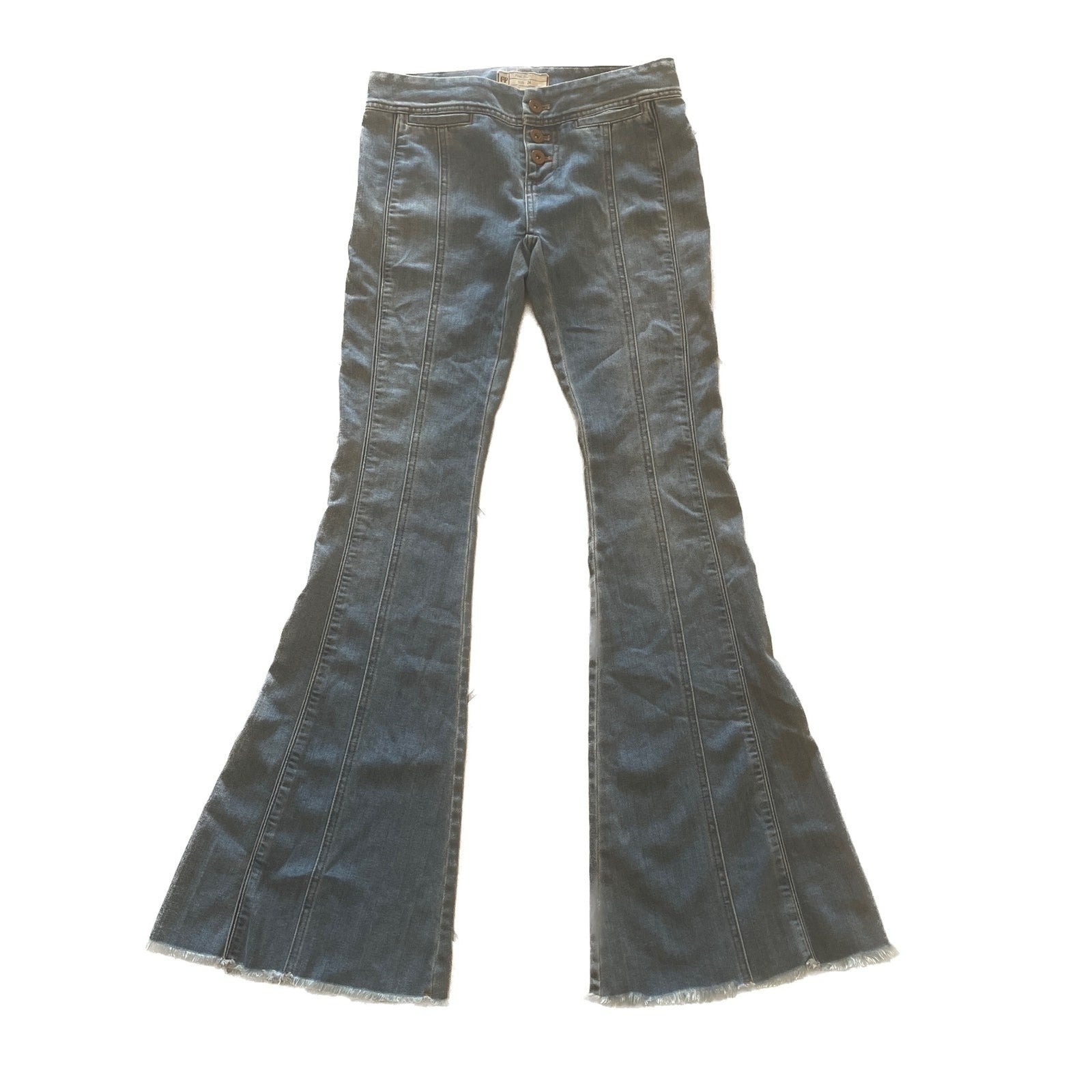 FREE PEOPLE Wide Flare Leg 70's Vibe Light Washed Jeans, Size 240