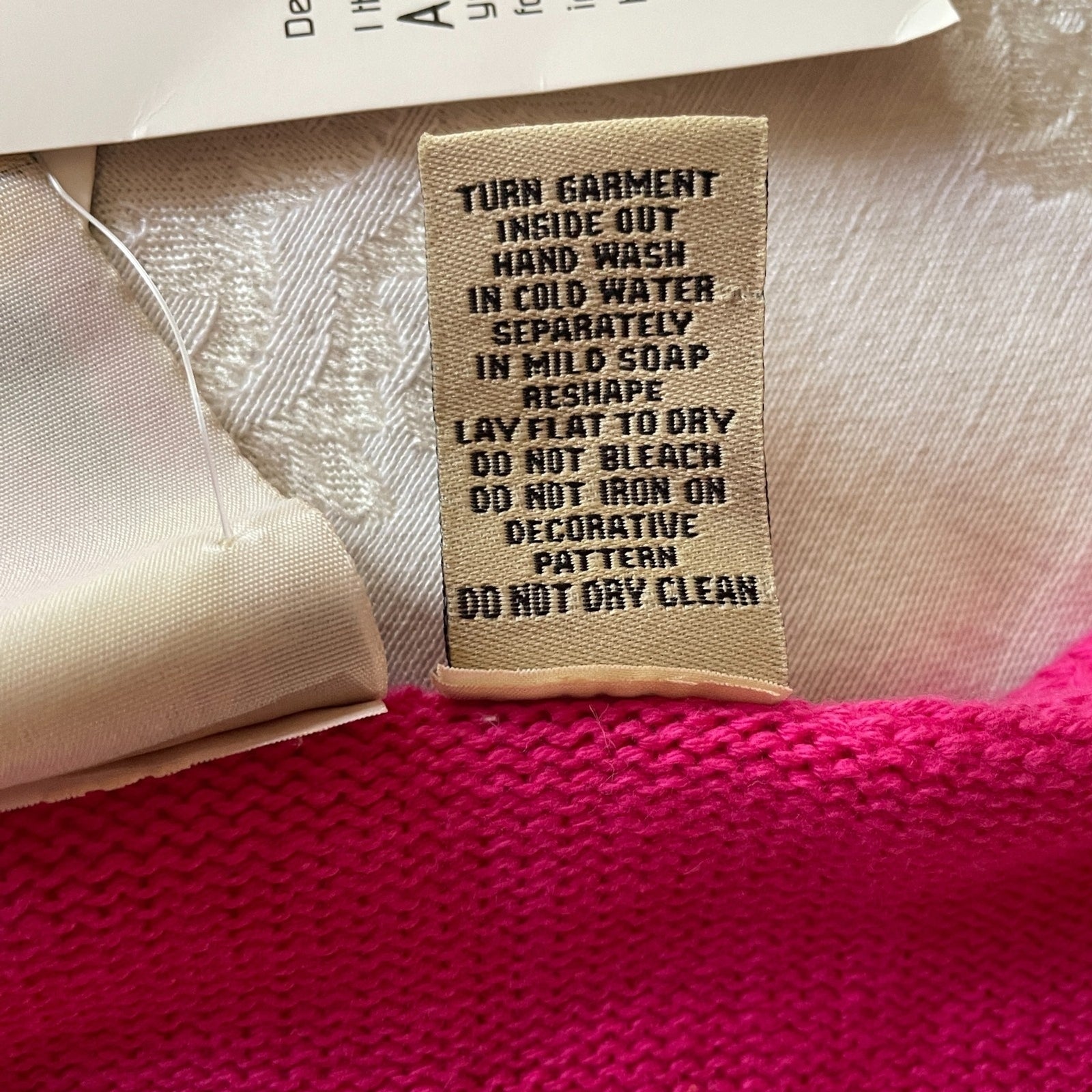 ANTTHONY MARK HANKINS ORIGINAL New % Cotton Crochet Fuchsia Sweater, Size 3X4